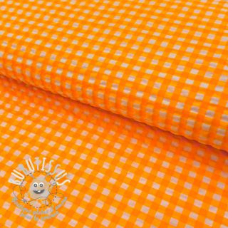 Tissu coton YARN DYED NEON SMALL Checks orange