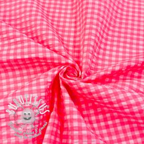 Tissu coton YARN DYED NEON SMALL Checks pink