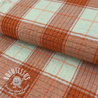 Viscose CRINKLE Check mint