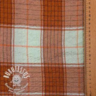 Viscose CRINKLE Check mint