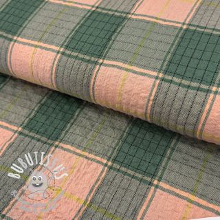 Viscose CRINKLE Check peach
