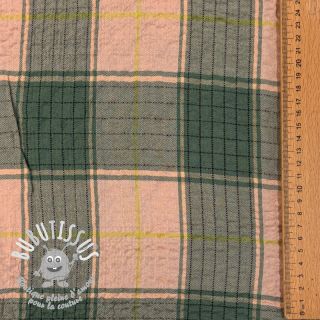 Viscose CRINKLE Check peach