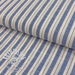 Tissu coton YARN DYED Stripes Nina blue