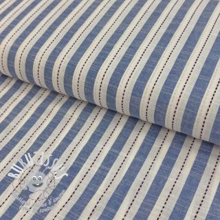 Tissu coton YARN DYED Stripes Nina blue