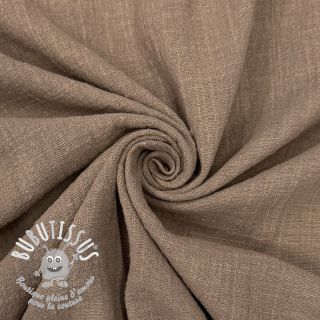 Tissu coton SLUB WASHED taupe