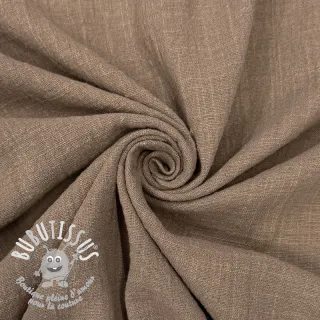 Tissu coton SLUB WASHED taupe