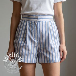 Tissu coton YARN DYED Stripes Nina blue
