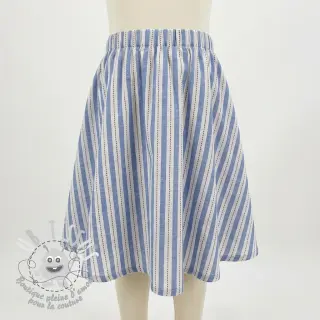 Tissu coton YARN DYED Stripes Nina blue