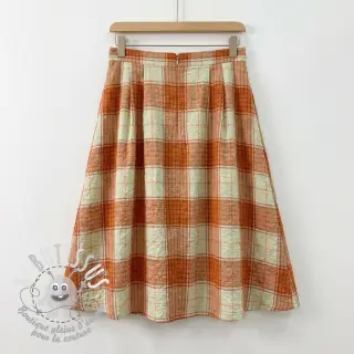 Viscose CRINKLE Check mint