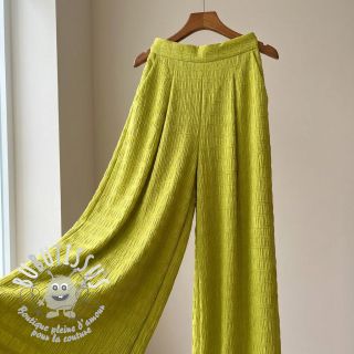Viscose CHENILLE JACQUARD lime