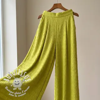 Viscose CHENILLE JACQUARD lime