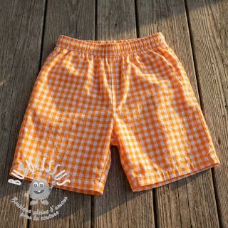 Tissu coton YARN DYED NEON SMALL Checks orange