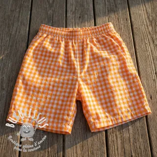 Tissu coton YARN DYED NEON SMALL Checks orange