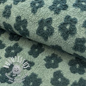 Éponge Knitted flowers old green