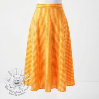 Tissu coton YARN DYED NEON BIG Checks orange