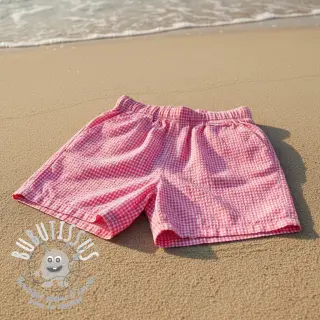 Tissu coton YARN DYED NEON SMALL Checks pink