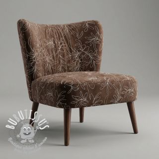 SUEDE Tape flower dark brown