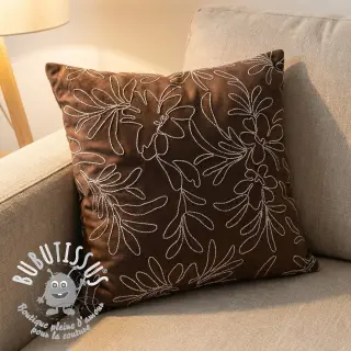 SUEDE Tape flower dark brown