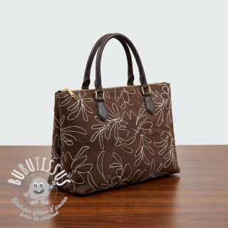 SUEDE Tape flower dark brown