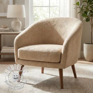 SUEDE Tape flower beige