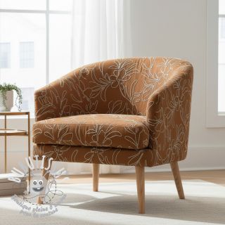 SUEDE Tape flower cinnamon