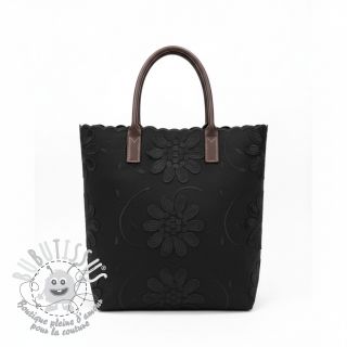 Tissu coton EMBROIDERY Bellagio black