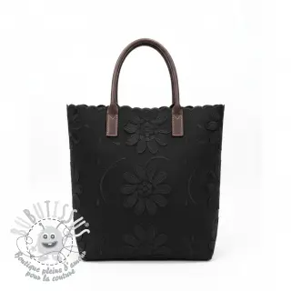 Tissu coton EMBROIDERY Bellagio black