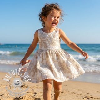 Tissu coton VOILE EMBROIDERY Kim off white