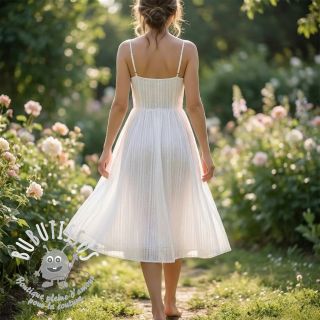 Tissu coton DOBBY Stripe off white