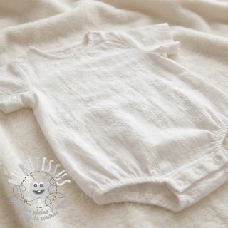Tissu coton DOBBY Stripe off white
