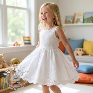 Tissu coton EMBROIDERY Leon border