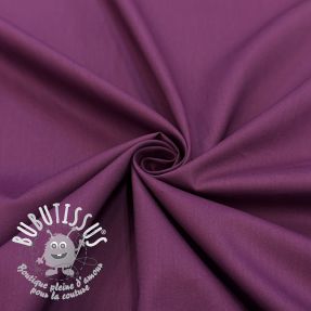 Tissu coton-viscose aubergine