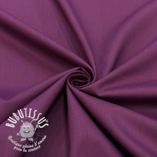 Tissu coton-viscose aubergine