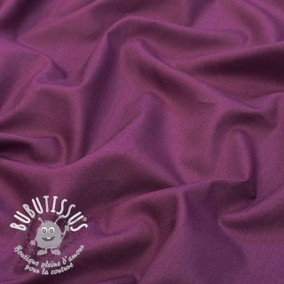 Tissu coton-viscose aubergine