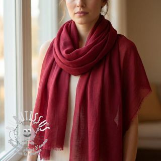 Tissu coton-viscose wine red