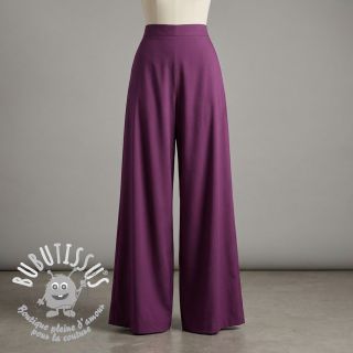 Tissu coton-viscose aubergine