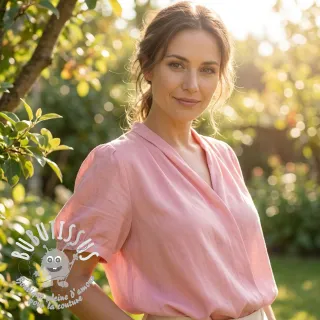 Tissu coton-viscose light rose