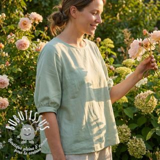 Tissu coton-viscose mint