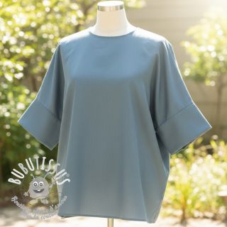 Tissu coton-viscose petrol