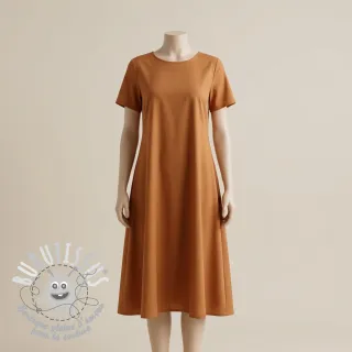 Tissu coton-viscose bronze