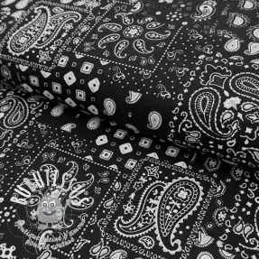 Tissu coton Farwest noir