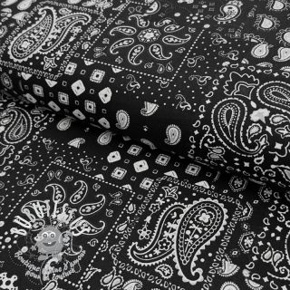 Tissu coton Farwest noir