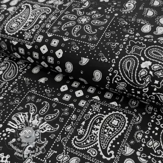 Tissu coton Farwest noir