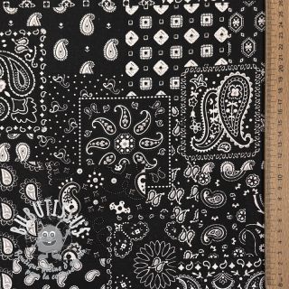 Tissu coton Farwest noir