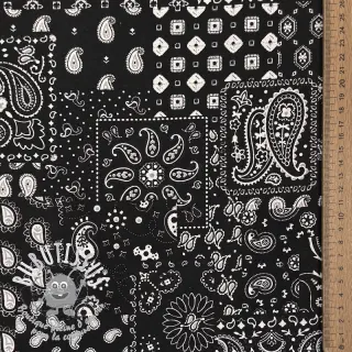 Tissu coton Farwest noir