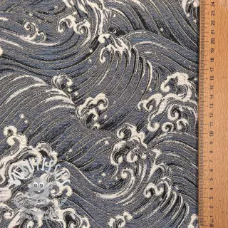 Tissu déco jacquard Swell allover argent