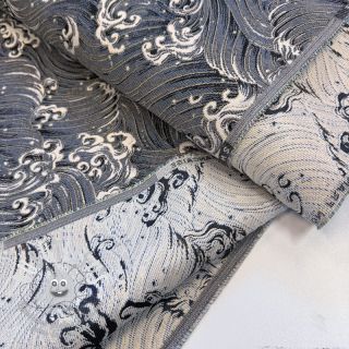 Tissu déco jacquard Swell allover argent