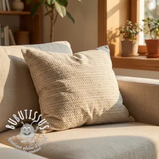 Tissu déco PIQUE Khanta ecru