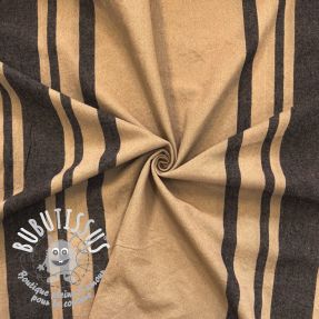 Tissu déco Bernadette stripe lin noir