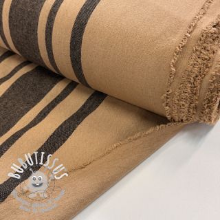 Tissu déco Bernadette stripe lin noir